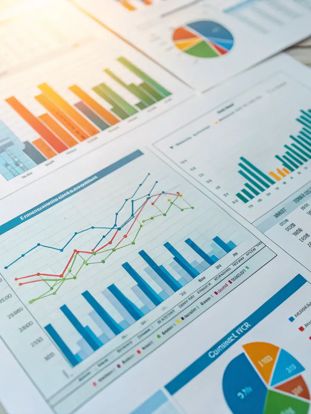 A diverse portfolio of investments represented by charts and graphs, symbolizing EquityEdge's strategic investment approach.